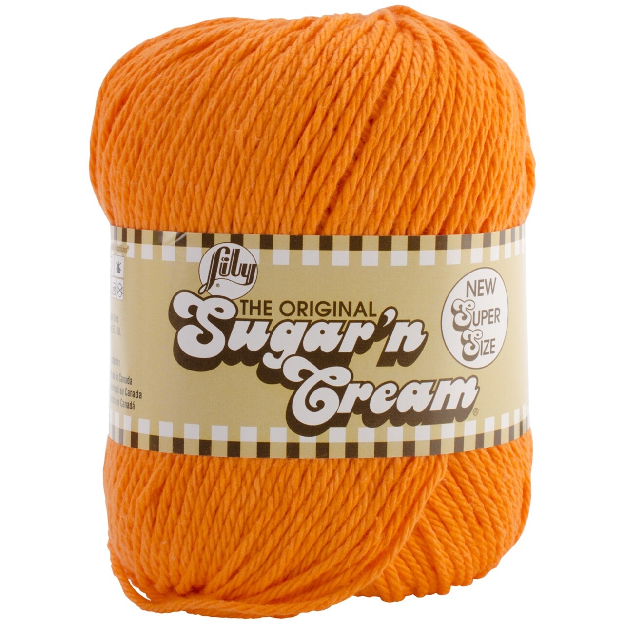 Lily Sugar'N Cream Super Size Hot Orange Yarn - 6 Pack of 113g/4oz - Cotton - 4 Medium (Worsted) - 200 Yards - Knitting/Crochet